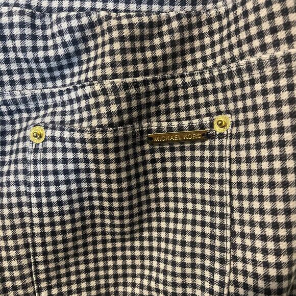 Michael Kors pull on legging size Medium Gingham blue/white - Picture 7 of 10